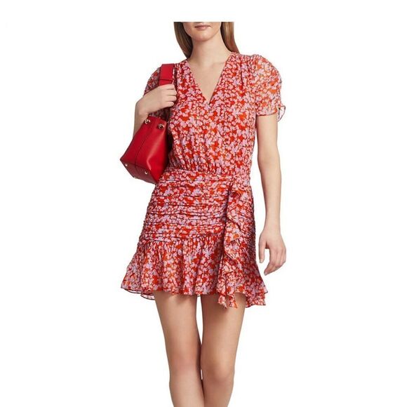 Tanya Taylor Zora Floral Mini Dres - Picture 1 of 11